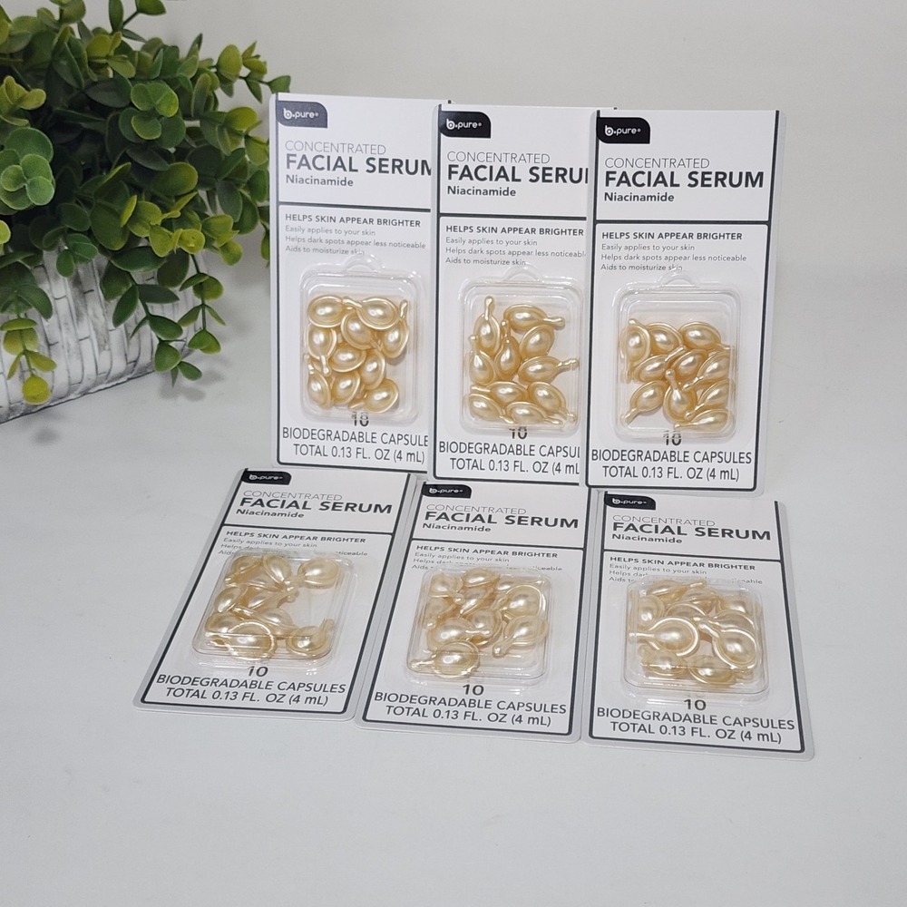 B.Pure Concentrated Facial Serum Niacinamide Capsules ~ 6 PACKS X 10 each
